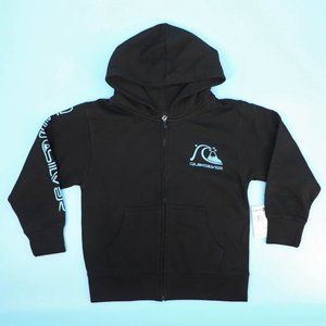 Quiksilver Boy's S/10 Black Zip Hoodie